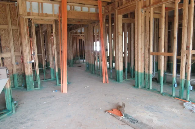 Accessible framing photographed during an actual inspection; location not identified